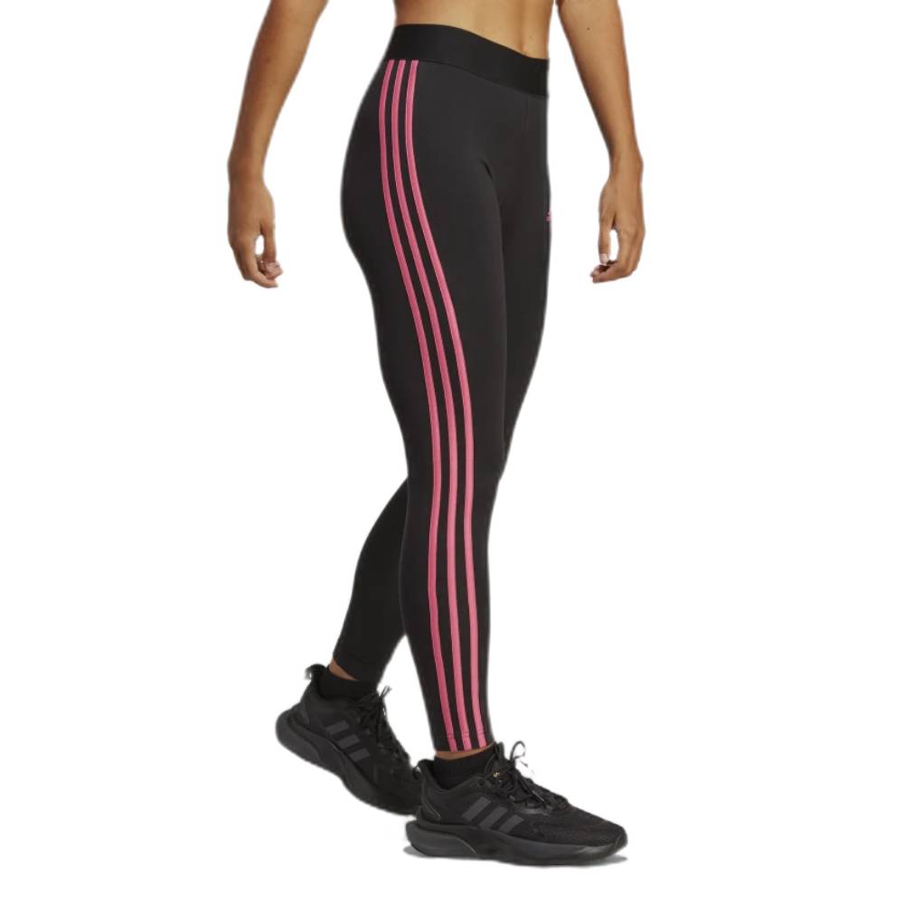 Adidas Women's 3 stripes Legging (Black/Pulse Magenta)