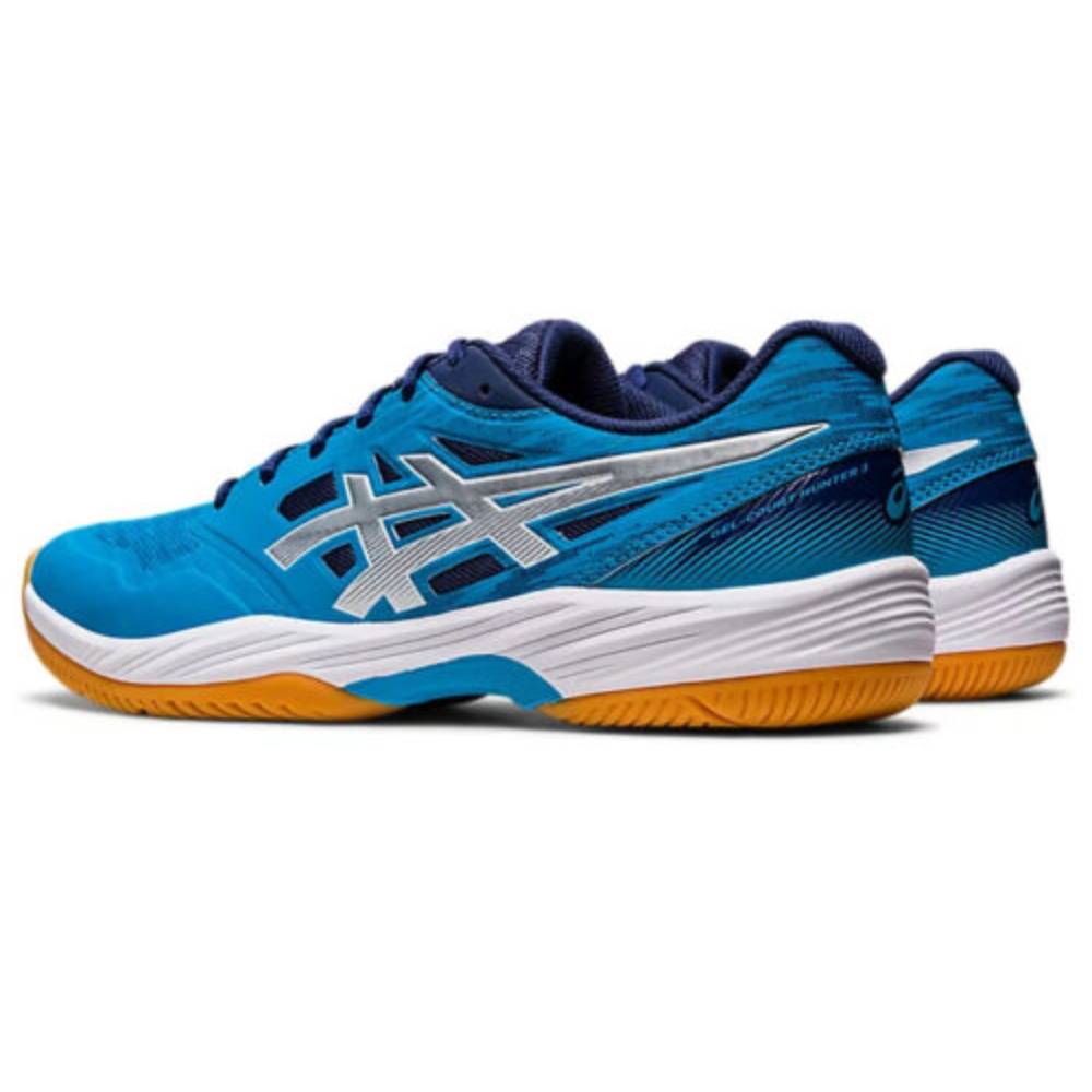  asics Gel-Court Hunter 3 latest badminton Island Blue,Pure Silver shoes