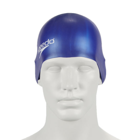 Speedo Moulded Silicon Swimming Cap (Blue)