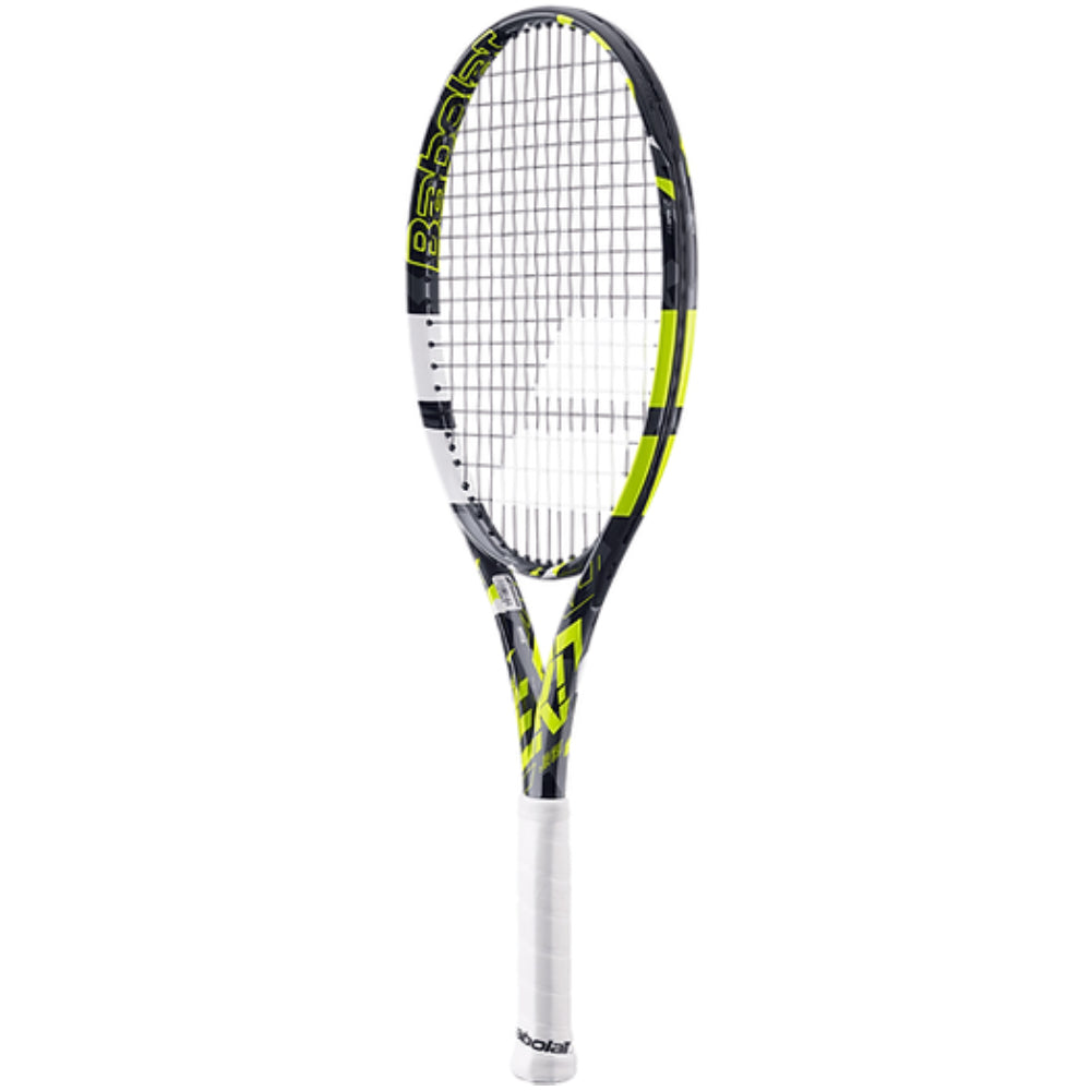 Babolat Pure Aero Jr 26 Strung Tennis Racquet (Grey/Yellow/White)