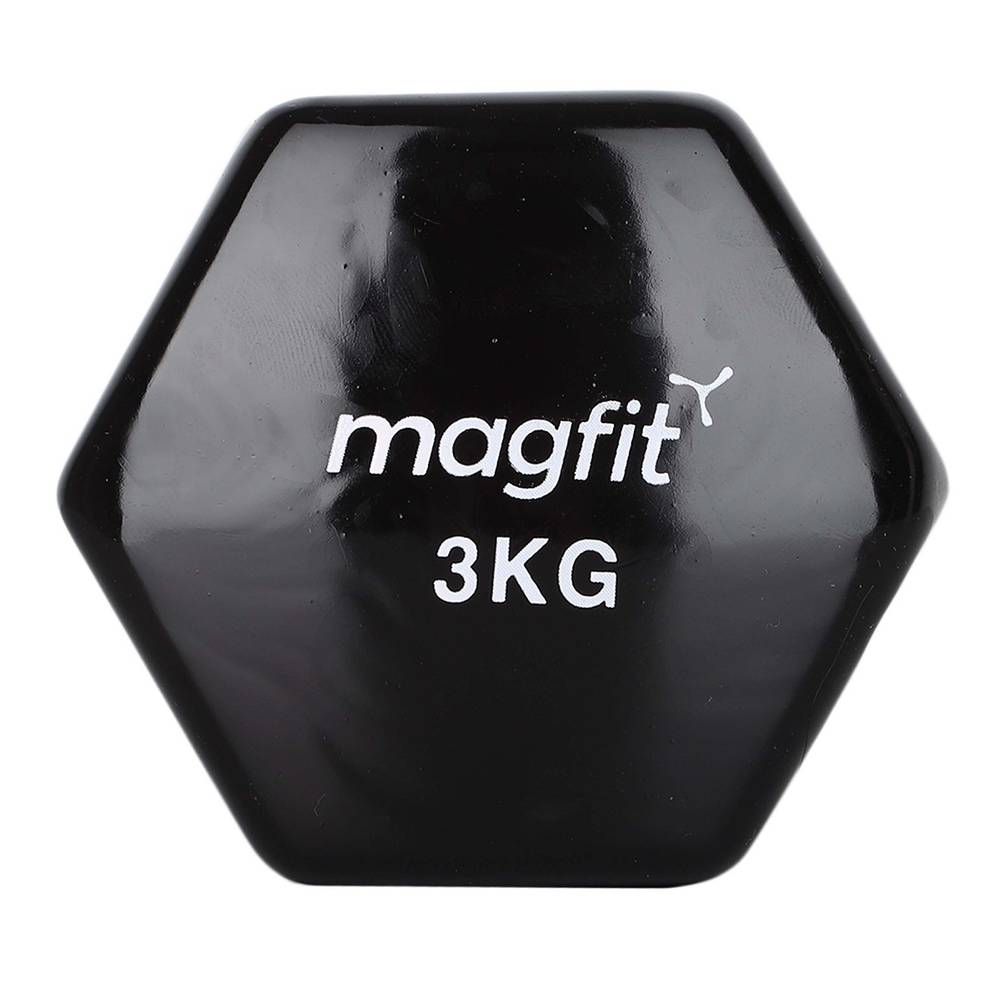 MagFit Vinyl Dumbell (3kg) (Black)