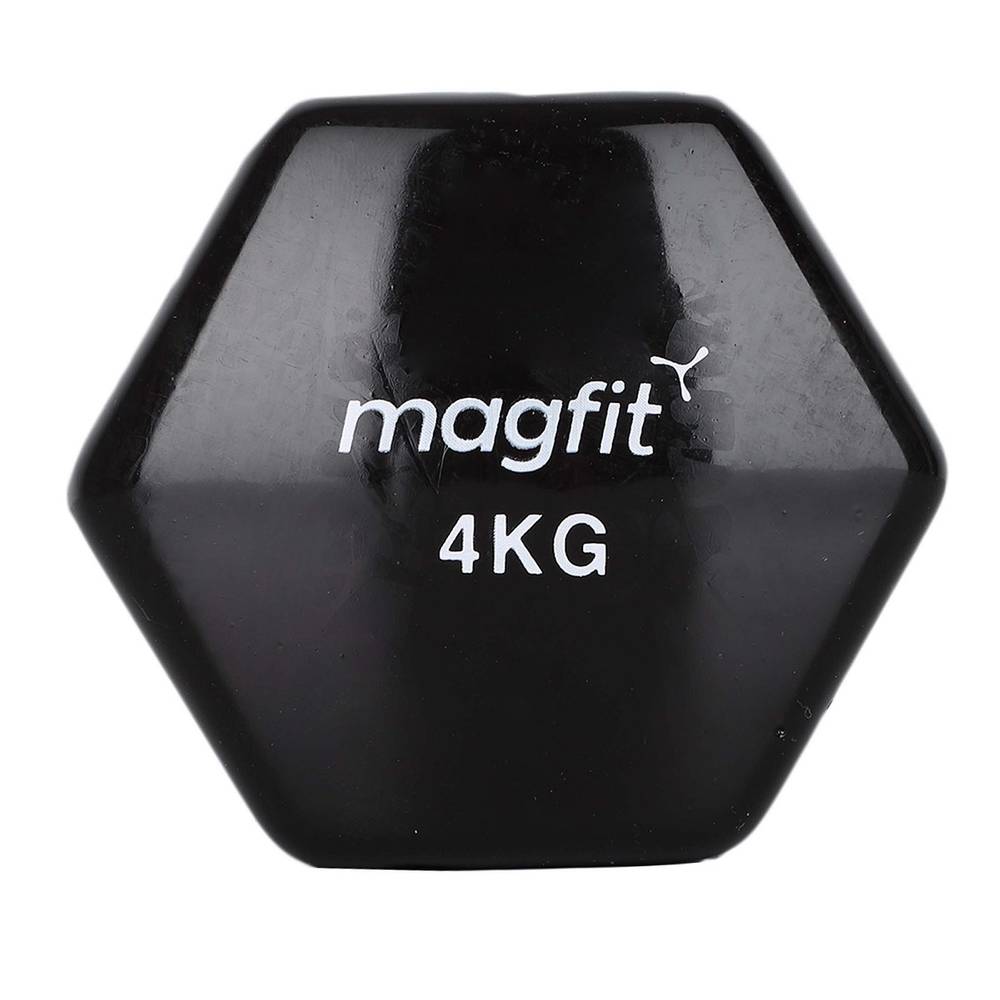 2024 latest MagFit Vinyl Dumbell (4kg) (Black)