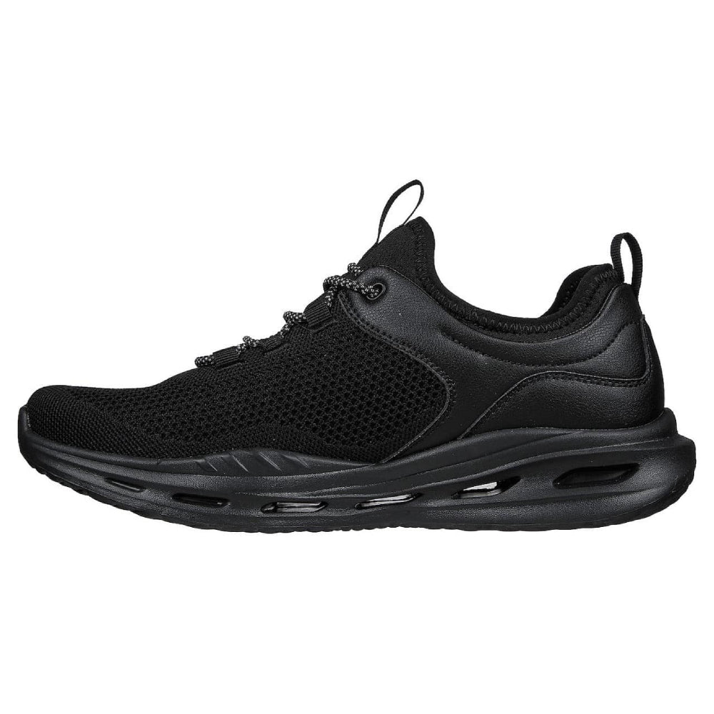 SKECHERS Men's Arch Fit Orvan Per Running Shoe (Black)