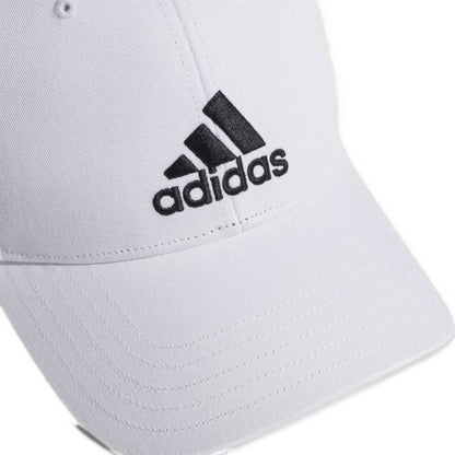Adidas Cotton Baseball Cap (White/White/Black)