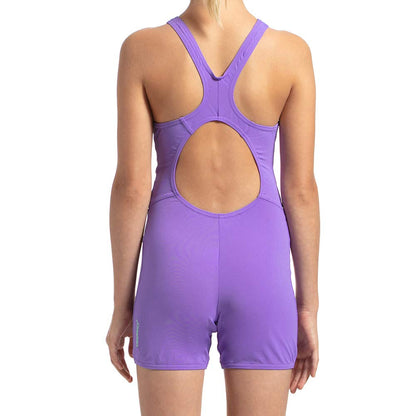 Speedo Girl's Essential Endurance+ Legsuit (Ultra Violet/Green Glow)