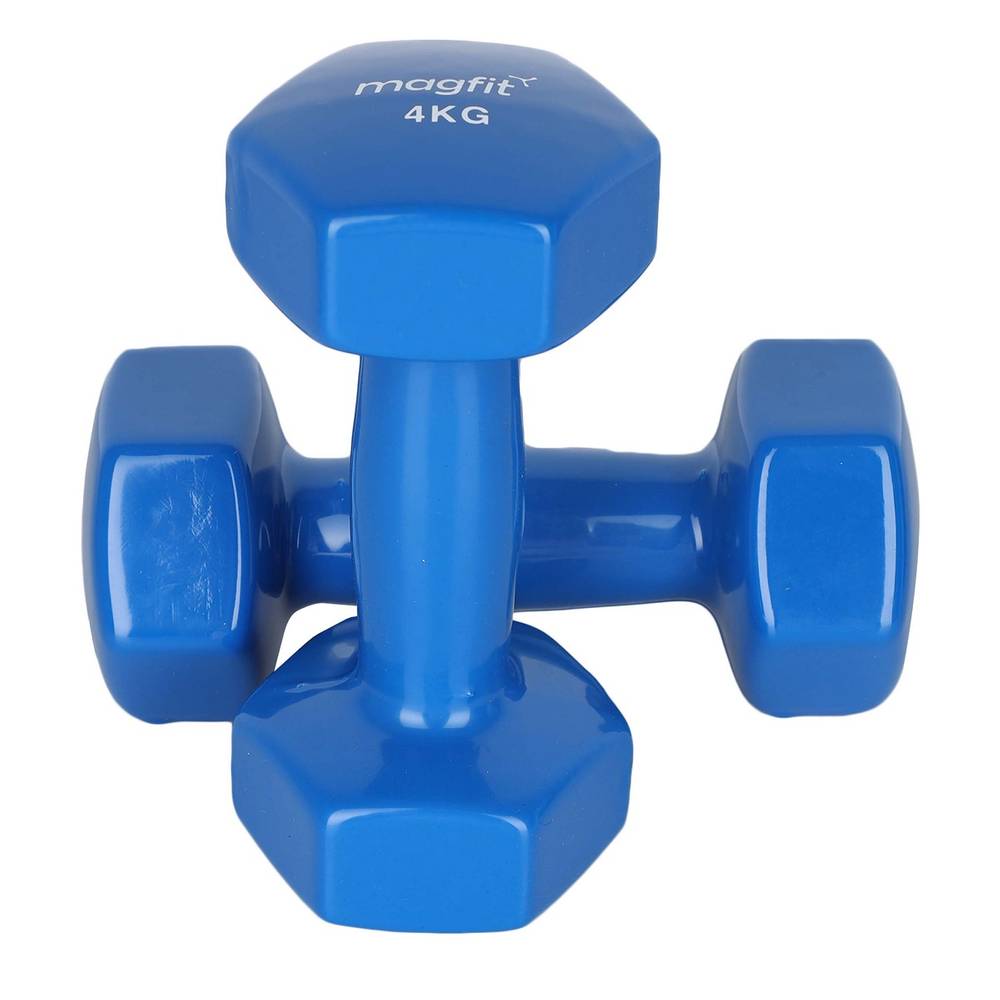 2024 best Recommended  MagFit Vinyl Dumbell (4kg) (Blue)