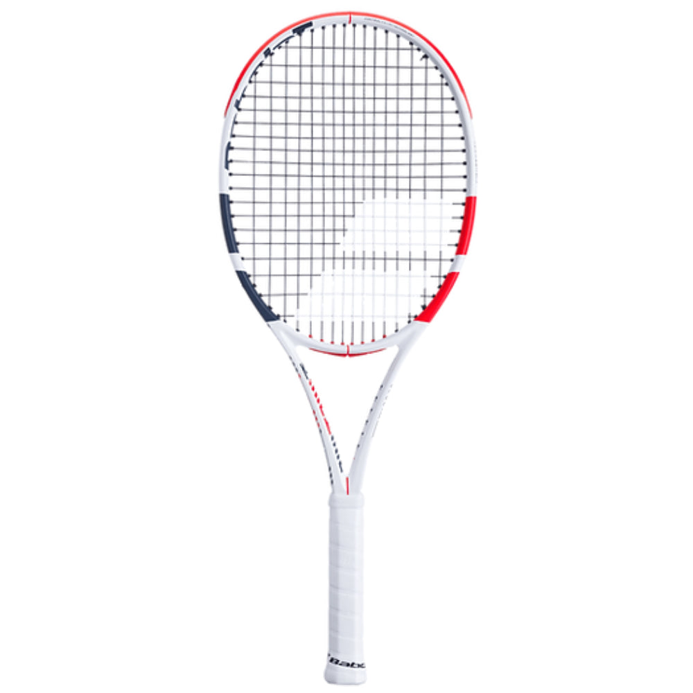 Babolat Pure Strike 100 Unstrung Tennis Racquet (White/Red)
