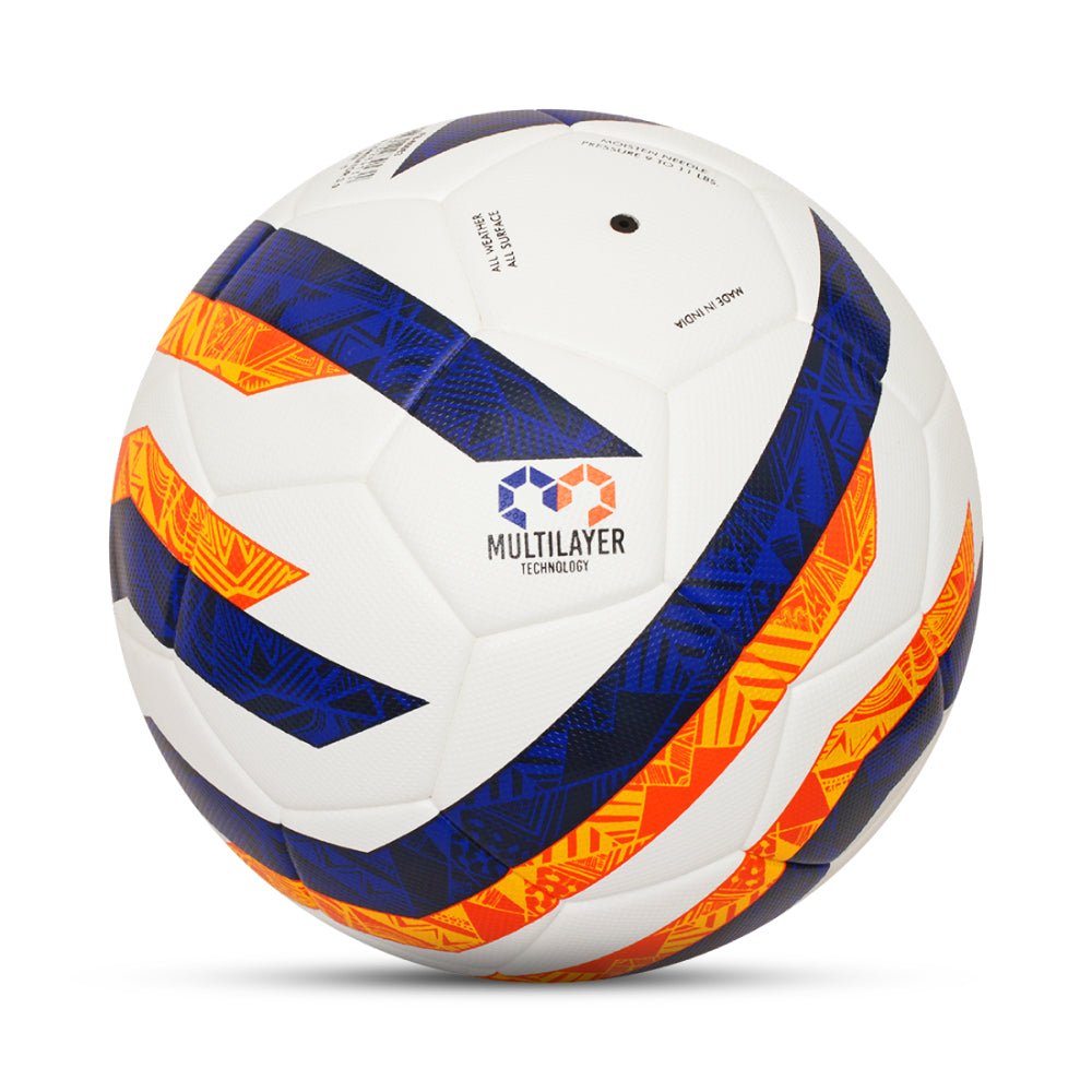 Nivia Dominator 3.0 Football (White/Blue/Orange)