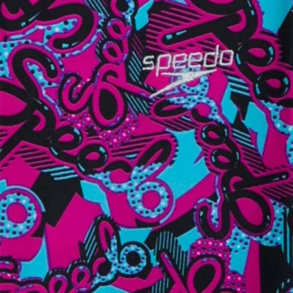Speedo Girl's Astrofizz Allover Swim Capri (Electric Pink/Light Adriatic/Black/White)