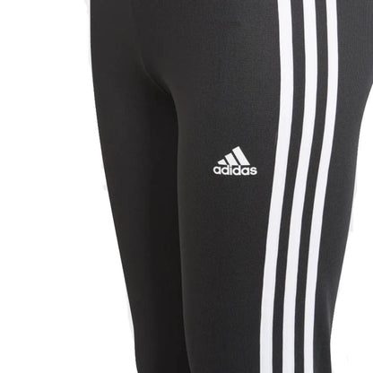 Adidas Girl's 3 Stripes Tight (Black/White)