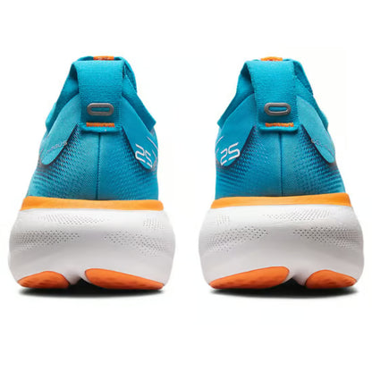 ASICS Men's Gel-Nimbus 25 Running Shoe (Island Blue/Sun Peach)