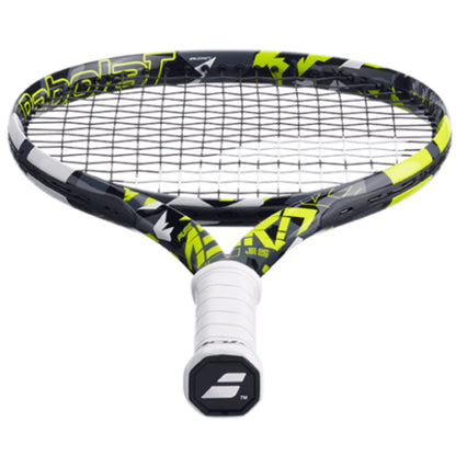Babolat Pure Aero Jr 25 Strung Tennis Racquet (Black/White/Green)
