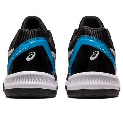 ASICS Men's Gel-Dedicate 7 Tennis Shoe (Black/Island Blue)