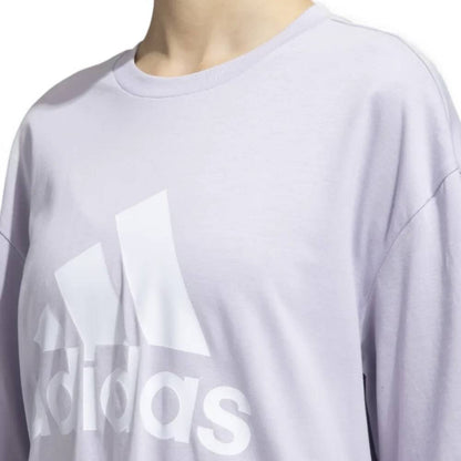 Adidas Women's Big Logo BF Tee (Silver Dawn/White)