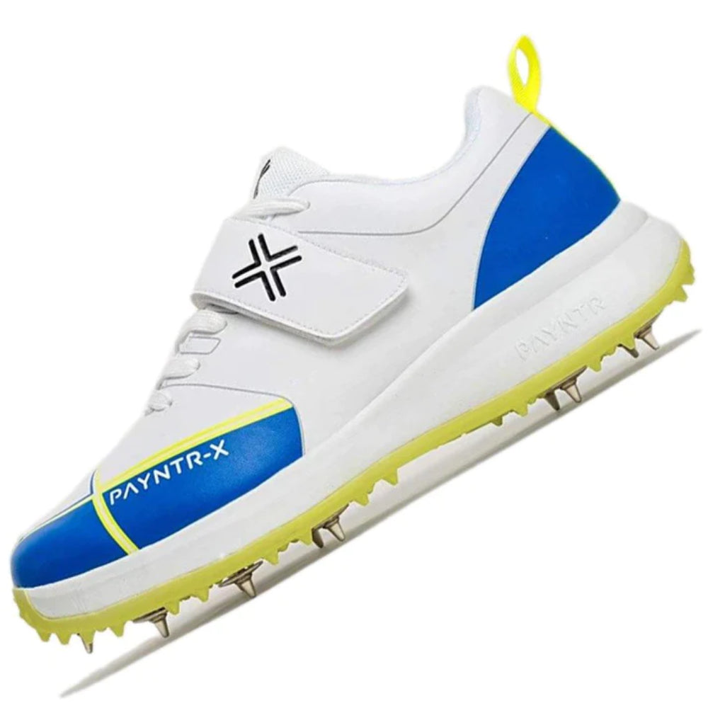 Best Quality PAYNTR Men Bowling Spike White Cricket Shoe