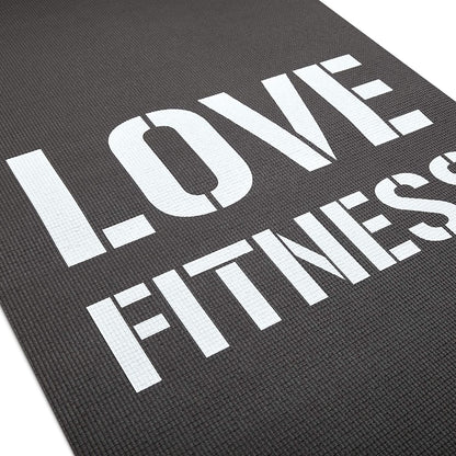 Reebok Unisex Pvc Love Fitness Mat (Black)