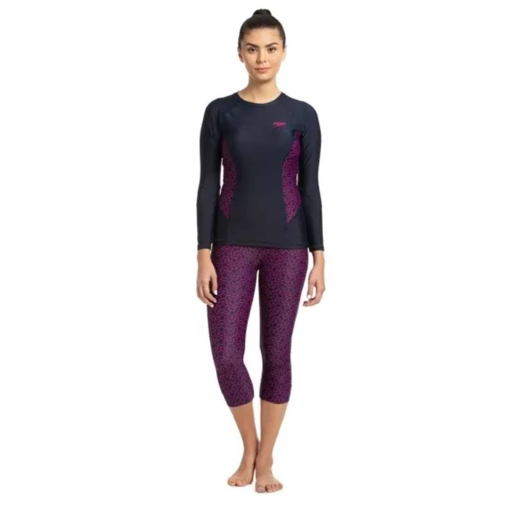 Trending Speedo Women Boomstar AOP Long Sleeve Suntop