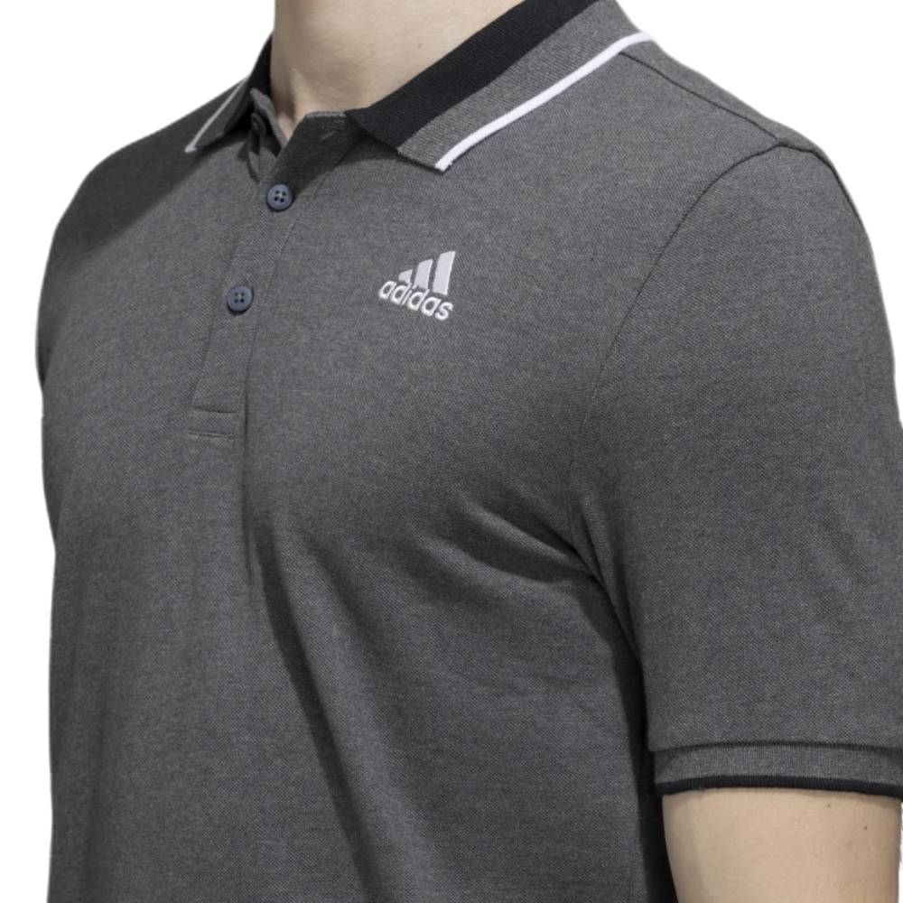 Adidas Men's Essentials Core Polo Tee (Dark Grey Heather)