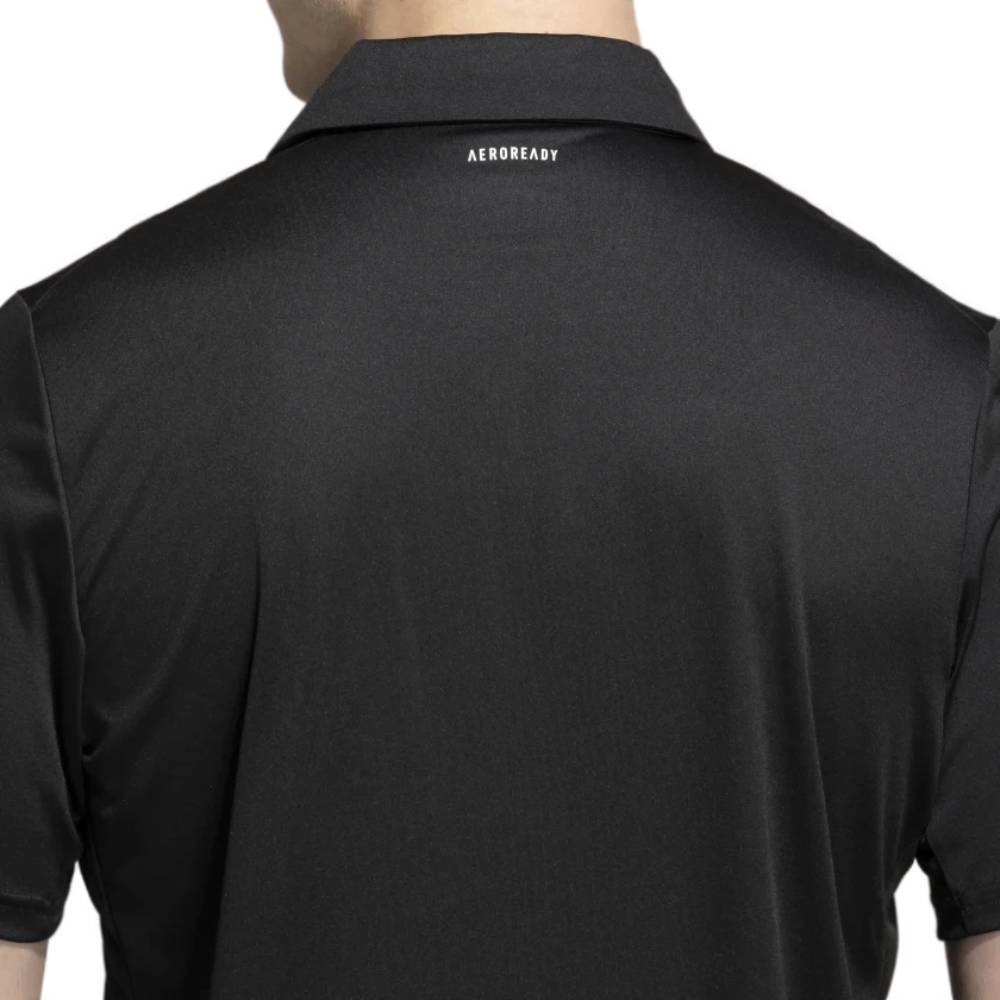 Adidas Men's 3-Stripes Club Polo Shirt (Black/White)