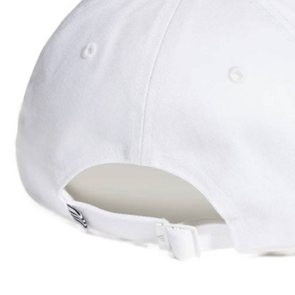 Adidas Cotton Baseball Cap (White/White/Black)
