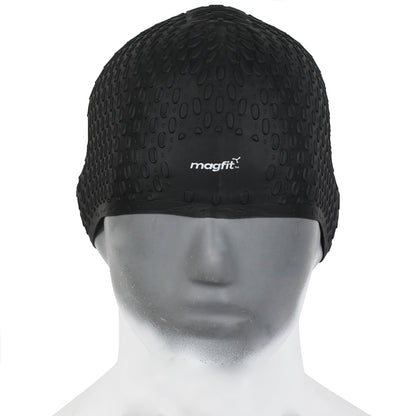 MagFit Unisex Swimming Bubble Cap (Black)