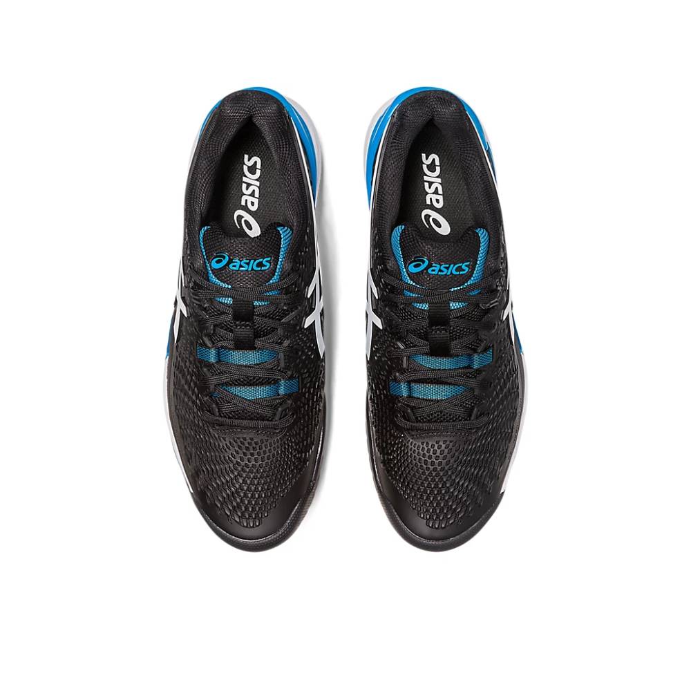 Black asics clearance mens tennis shoes