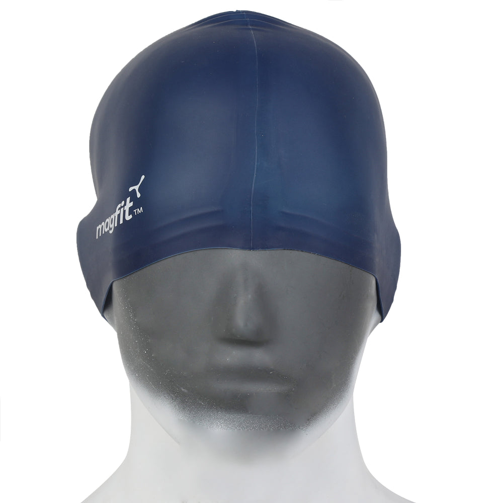 Top recommended  MagFit Plain Silicone Swimming Cap (Blue)