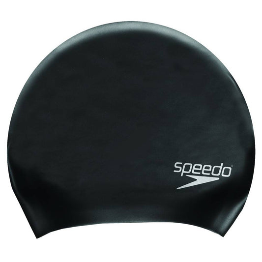 Speedo Unisex Long Hair Swimming Cap (Black)