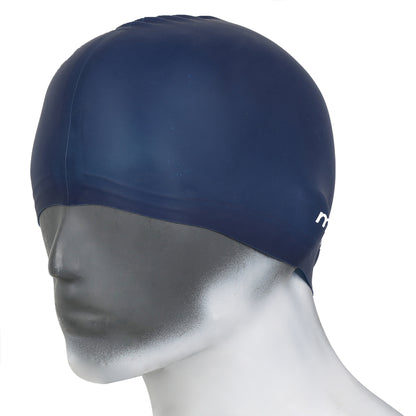 2024 top recommended  MagFit Plain Silicone Swimming Cap (Blue)