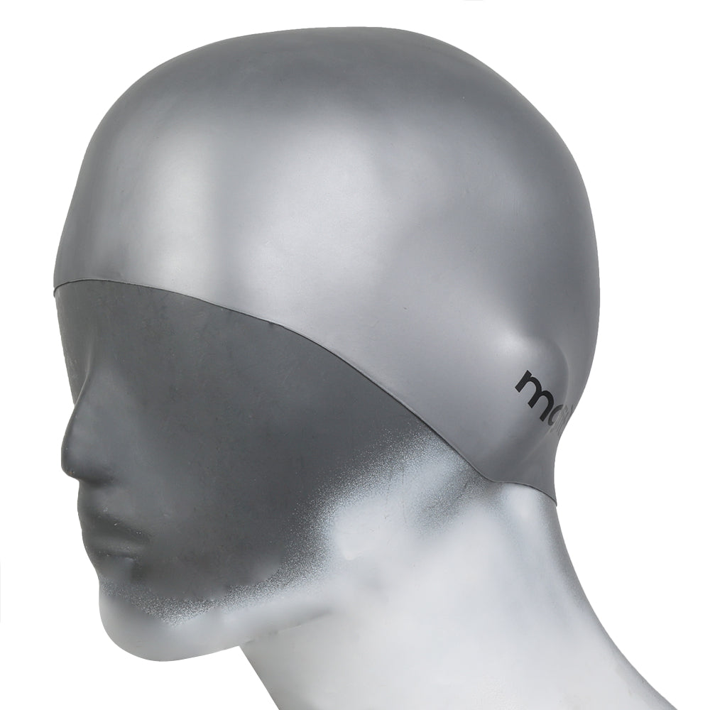 2024 top recommended  MagFit Long Hair Swimming Cap (Silver)