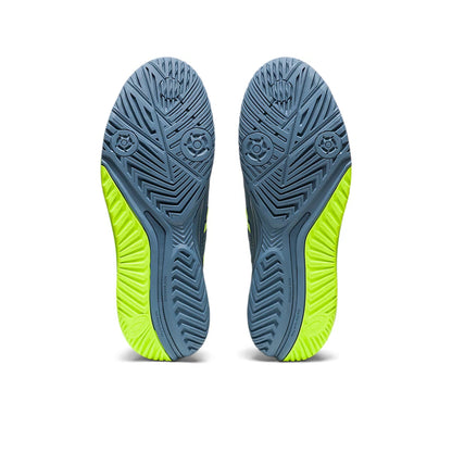 ASICS Men's Gel-Resolution 9 Tennis Shoe (Steel Blue/Hazard Green)