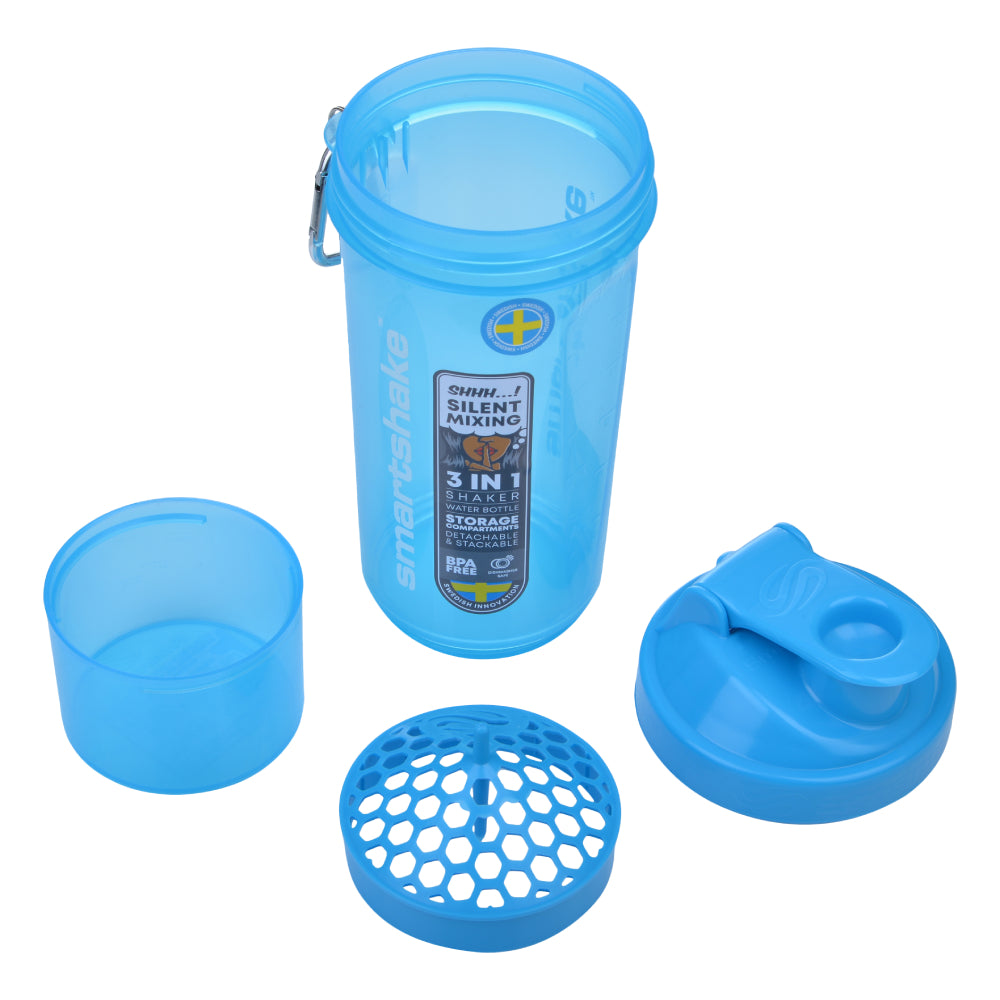 Microwave safe SmartShake Slim Blue Shaker