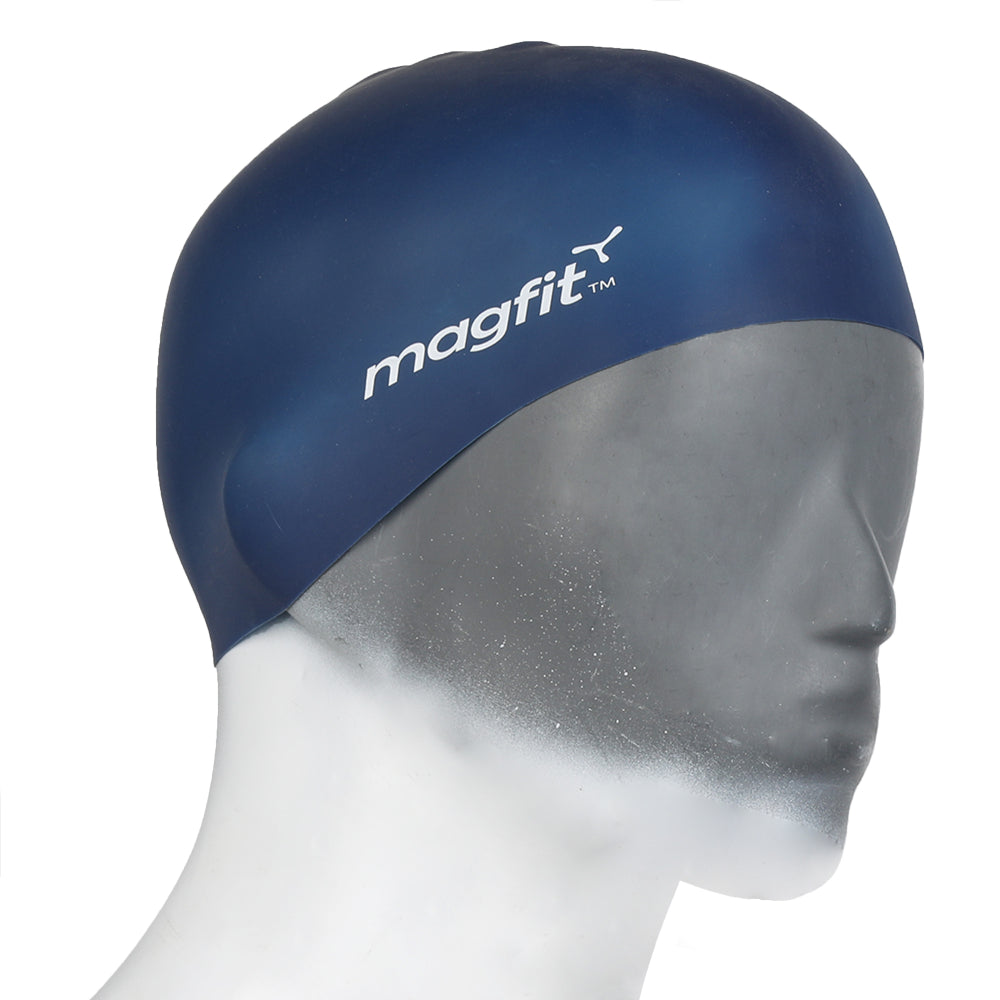 2024 top recommended  MagFit Long Hair Swimming Cap (Blue)