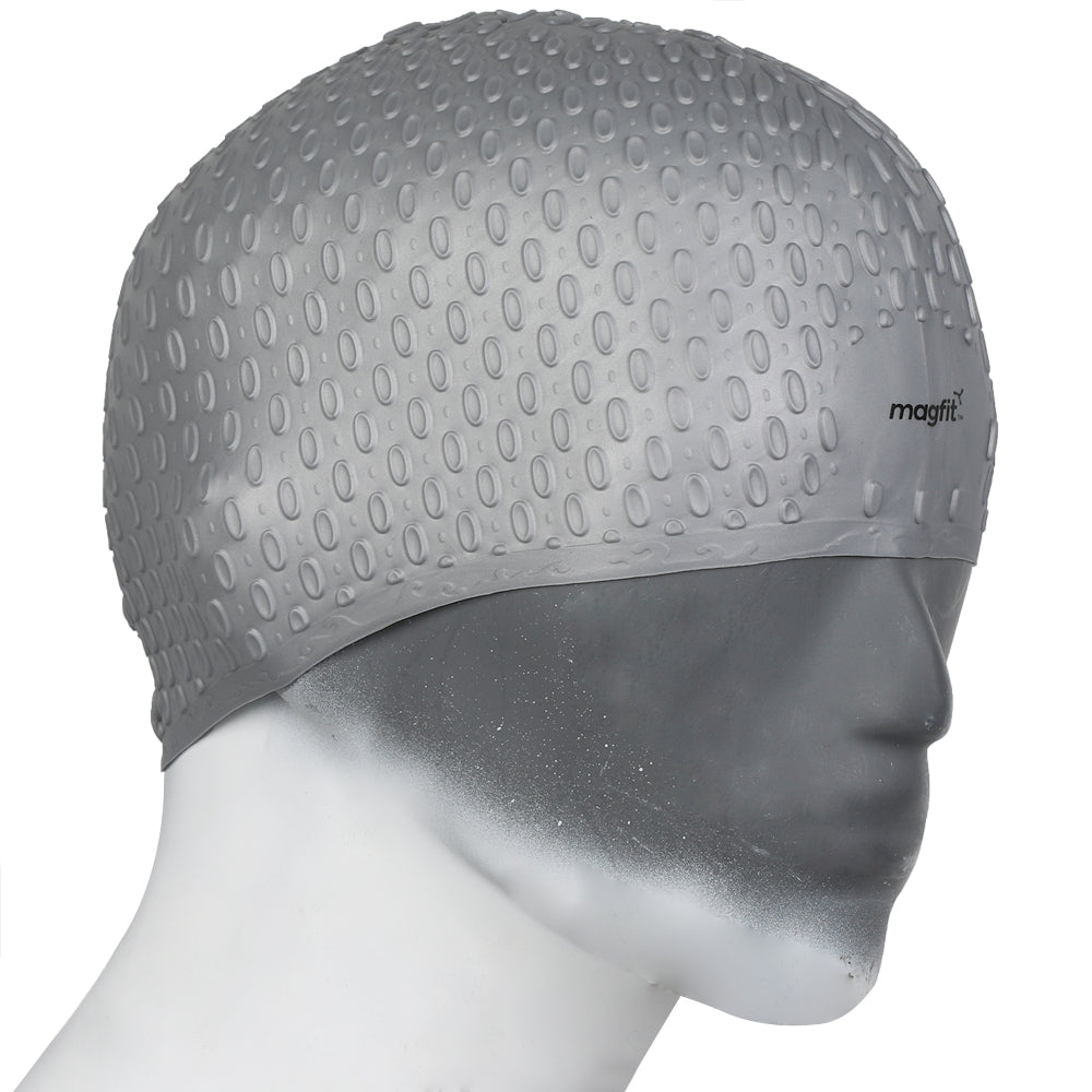 Recommended  MagFit Bubble Swimming Cap (Silver)