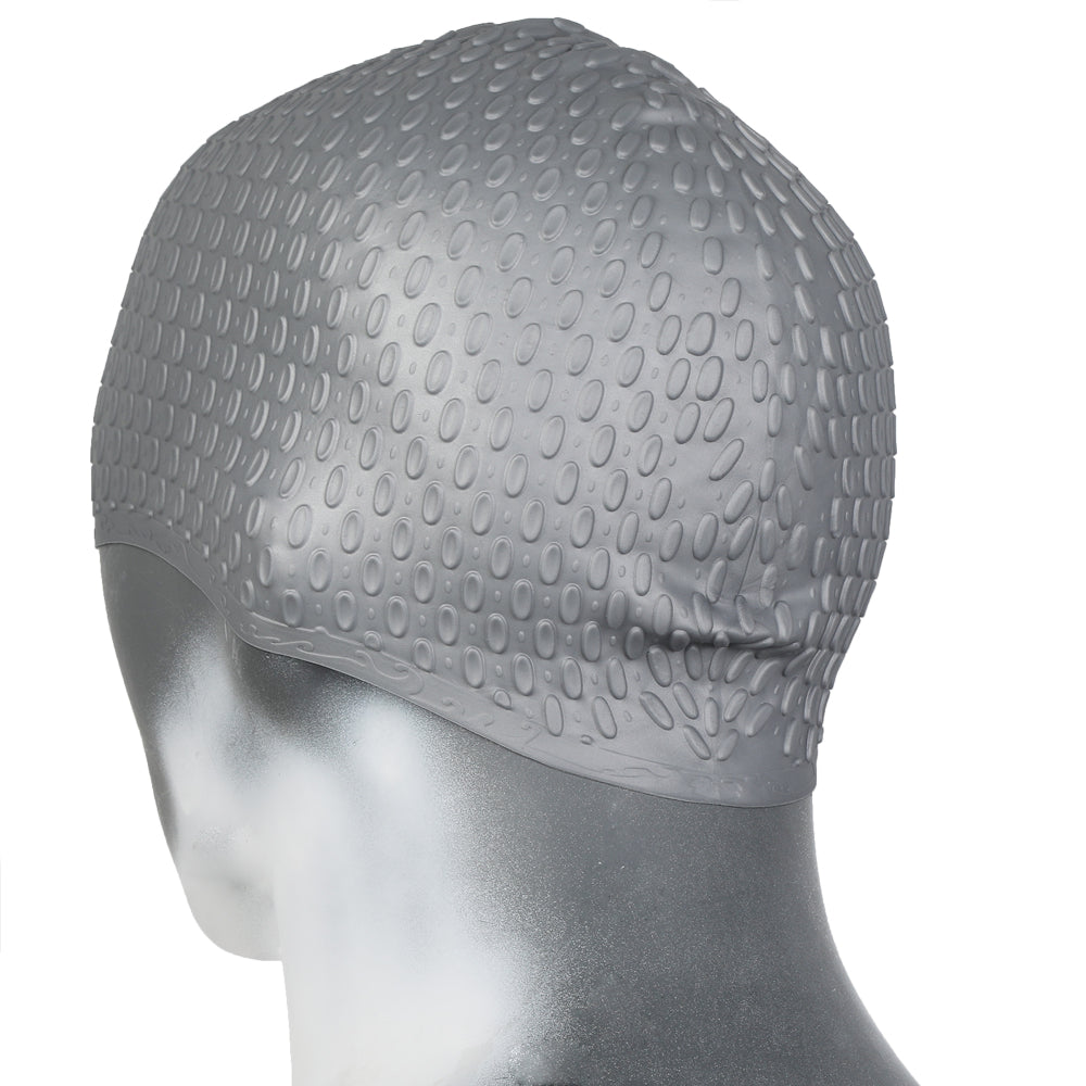 Best MagFit Bubble Swimming Cap (Silver)